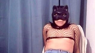 Hayami's miniskirt tease leads to hot solo lingerie masturbation show
