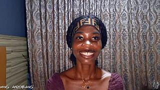 Betty's Narrow Ass Body Tease In King Afrobang Casting Interview Tempts First Time Ebony Action