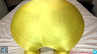 Big Ass Asian Stuffs Yoga Pants Deep Inside