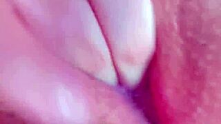 fingers deep in my wet latina pussy closeup with big clit moan