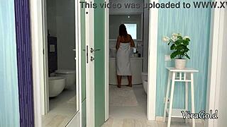 cute blonde milena blanc takes doggystyle pounding post-shower