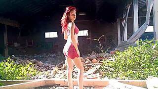 ariel ortiz flashes her curvy ass on the yacht then fists her wet pussy deep