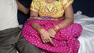 That desiwifese redhot Indian mommy's hairy pussy gets bent over fucked with dirty talk deepthroat.