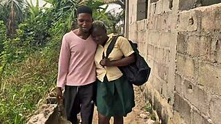 nigerian schoolgirl gets dragged to jungle for raw mature fuck
