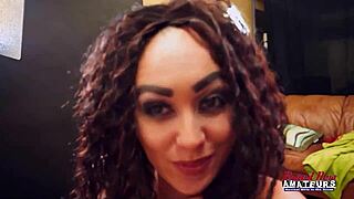 petite blonde lexxie gags on deepthroat machine pounding her wet pussy