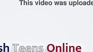 Oi mate, fancy this brit chubby teen's oily handjob in lingerie? 