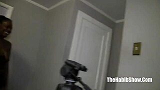 ghetto ebony kat strips then gets monster bbc in trap quickie