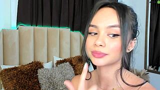 a cute latina teen rides older man's cock loving every deep thrust