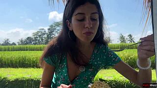 Teen Brunette Walks Public Cafe With Cum-Filled Pasta Carbonara Dripping From Her Facial-Covered Face