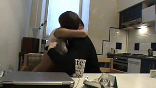 abby and billy try their first homemade blowjob video in the dorm with her roommate watching