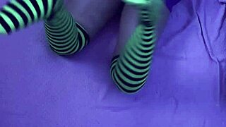 Roommate catches her secretly rubbing to intense solo climax