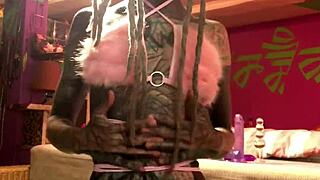 Skinny Tattooed Babe In Glasses Toys Her Creamy Pussy With Dildo Solo Session