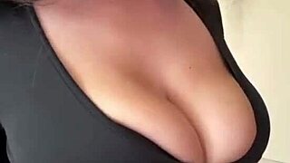 big milky natural tits slut milf in black dress 😍🔥