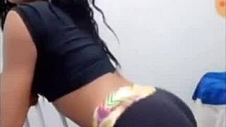 Cute teen dances sexy with hot body twerk