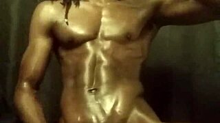 i stroke my huge oiled bbc slow buildin up massive loads drippin everywhere solo flex