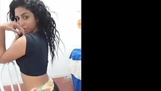 Cute teen dances sexy with hot body twerk