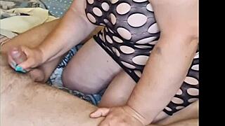 i crave eating this fat granny wife's chubby shaved pussy