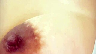 chubby latina housewife with big saggy tits fingers her wet pussy close up