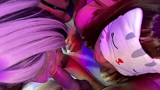 WOW MY UNICORN GF RIDES MY COCK FOR CREAMPIE WHILE WIFE FILMS THE FFM FUN!