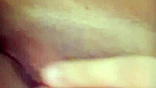 chubby latina housewife with big saggy tits fingers her wet pussy close up