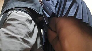 brazilian milf student squirts then creampied deep on crowded train