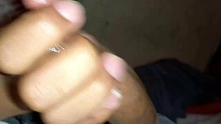 housewife strokes my cock then rides it in sexy lingerie