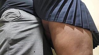 brazilian milf student squirts then creampied deep on crowded train