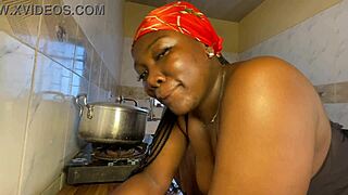 she cooks breakfast but husband craves her curvy pussy instead of food