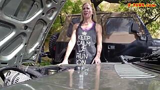 blonde bimbo's heart races wildly as nasty pawn dude pounds her relentlessly