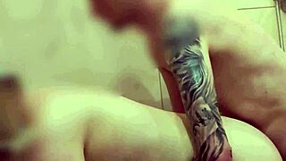 Quick bath turns into redhead milf tattooed tits bouncing doggystyle pounding