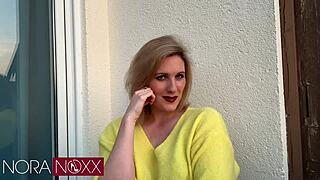 yes! noras dirty cucki fantasy humiliates her old hubby with femdom talk