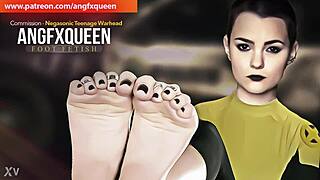 wanna worship negasonic teen's wrinkled soles and toes?