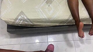 Neighbor's Slutty Sheer Tease Hides Her Fat Ebony Curves