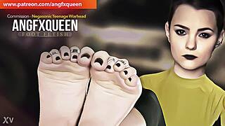 wanna worship negasonic teen's wrinkled soles and toes?