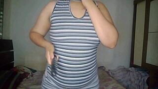 safada novinha so horny vibrator deep in pussy dancing for cock reward