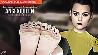 wanna worship negasonic teen's wrinkled soles and toes?