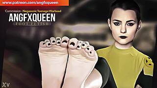 wanna worship negasonic teen's wrinkled soles and toes?