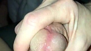 wife's hands work that massive cock to a huge explosive load