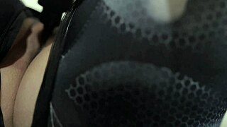 hey sexy indo spiderman cosplay girl stuffs bottle deep in her juicy pussy