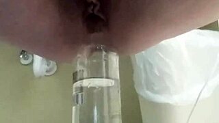 Amateur bottle play captured in late night homemade session