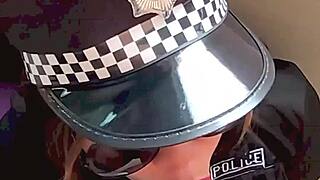 Tempting big ass latina cop teases bent over in uniform during cdmx photoshoot