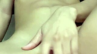 sweet petite 18yo rubs tight pussy in underwear solo