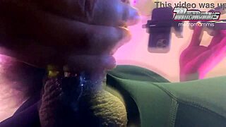 curvy ebony cutie teases with sloppy deepthroat before pussy play session