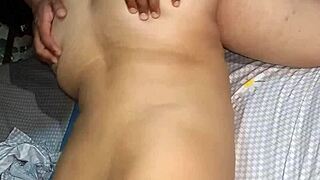 homemade latina couple goes bareback with monster cock close up pounding viral tiktok style