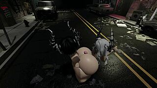 hey babe my futanari girlfriend just fucked my ass on the street