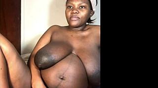 My massive black boobs bouncing for neighbors while I'm pregnant and horny