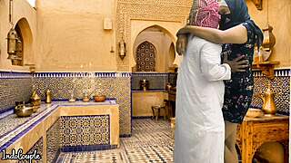 saudi hubby rams iranian milf wife in steamy kitchen play.