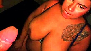 Watch her fat brazilian ass bounce wild on my thick cock, big tits jiggling as she moans loud in curvy fetish ride.