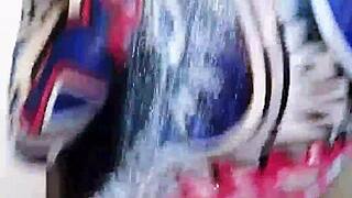 Natural milf sexyrita showers with bbc boss uncensored tight pussy fuck