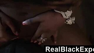 black gf grinds her fat ass on my lap tattooed tits bouncing wild